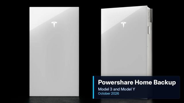 Two Tesla Powerwall home batteries against a black background.